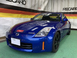 NISSAN�@�t�F�A���f�BZ�@Z33�i2006�N�j�@�Ɂ@RECARO�i���J���j�@SR-7�@GK100�@BK/�u���[�@�V�[�g�q�[�^�[�t���@����