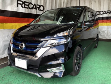NISSAN�@�Z���i�@HFC27�i2018�N�j�@�Ɂ@RECARO�i���J���j�@SR-7F�@GK100�@BK/�u���[�@����