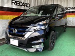 NISSAN�@�Z���i�@HFC27�i2018�N�j�@�Ɂ@RECARO�i���J���j�@SR-7F�@GK100�@BK/�u���[�@����