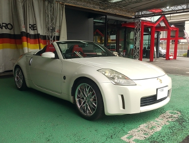 NISSAN�@�t�F�A���f�BZ�@���[�h�X�^�[�@Z33�i2005�N�j�@�Ɂ@RECARO�i���J���j�@SR-7�@GU100�@RED�@�~���E�@����