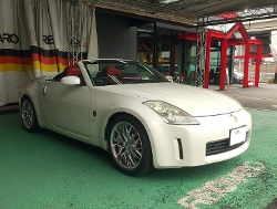 NISSAN�@�t�F�A���f�BZ�@���[�h�X�^�[�@Z33�i2005�N�j�@�Ɂ@RECARO�i���J���j�@SR-7�@GU100�@RED�@�~���E�@����