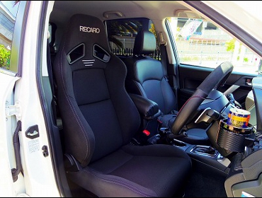 RECARO�i���J���V�[�g�j�@SUBARU�@�t�H���X�^SJG�Ƀ��J���@SR-7F GK100H�i�V�[�g�q�[�^�[�t���j�@BK/BK�@����