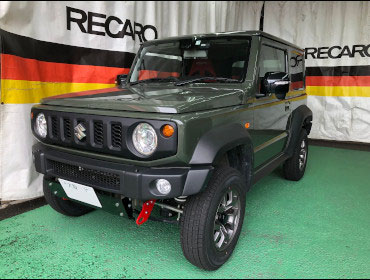SUZUKI�@�W���j�[�V�G���@JB74�@�Ɂ@RECARO�i���J���j�@SR-7F�@GU100H�@RED�@�V�[�g�q�[�^�[�t���@����