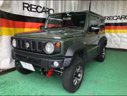 SUZUKI�@�W���j�[�V�G���@JB74�@�Ɂ@RECARO�i���J���j�@SR-7F�@GU100H�@RED�@�V�[�g�q�[�^�[�t���@����