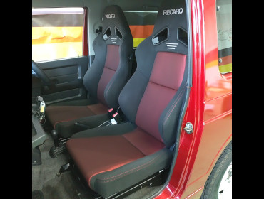 SUZUKI�@�W���j�[�@JA22W�i1996�N�j�@�Ɂ@RECARO�i���J���j�@SR-7F�@GK100�@BK/RED�@�~���E�@����
