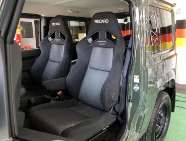 SUZUKI�@�W���j�[�@JB64�@�Ɂ@RECARO�i���J���j�@SR-7F�@GK100�@BK/SIL�@�V�[�g�q�[�^�[�t���@����