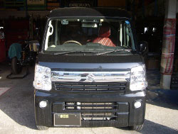 SUZUKI�@�G�u���B�o���@DA17V�@�Ɂ@RECARO�i���J���j�@SR-7F�@GU100H�@�u���E���@�V�[�g�q�[�^�[�t���@����