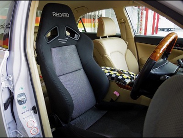 RECARO�i���J���V�[�g�j�@TOYOTA�@�}�[�NX�@120�i2006�N�j�@�Ɂ@RECARO�i���J���j�@SR-7F�@GK100�@BK/SIL�@�V�[�g�q�[�^�[�t���@����