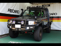 TOYOTA�@�����h�N���[�U�[70�@GRJ79K�@�Ɂ@RECARO�i���J���j�@SR-7�@Lassic�@�O���[���@�V�[�g�q�[�^�[�t���@���@SR-7F�@Lassci�@�O���[���@�V�[�g�q�[�^�[�t���@����
