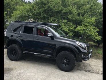 TOYOTA�@�����h�N���[�U�[�v���h150�@�����i2016�N�j�@�Ɂ@RECARO�i���J���j�@SR-7F�@GU100H�@RED�@�V�[�g�q�[�^�[�t���@�~���E�@����