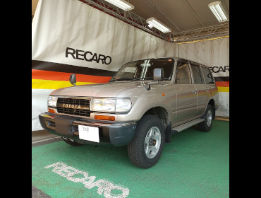 TOYOTA�@�����h�N���[�U�[80�@HZJ81V�i1990�N�j�@�Ɂ@RECARO�i���J���j�@SR-7F�@GU100�@�u���E���@����
