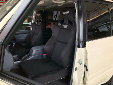 TOYOTA�@�����h�N���[�U�[80�@FZJ80G�i1996�N�j�@�Ɂ@RECARO�i���J���j�@SR-7�@GU100H�@BK�@���@SR-7F�@GU100H�@BK�@����