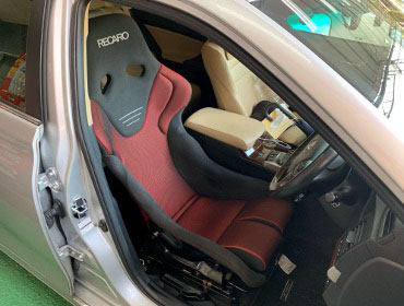 TOYOTA�@�}�[�NX�@GRX133�i2012�N�j�@�Ɂ@RECARO�i���J���j�@TS-G�@GK�@BK/RED�@�V�[�g�q�[�^�[�t���@����