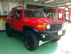 TOYOTA�@FJ�N���[�U�[�i2012�N�j�@�Ɂ@RECARO�i���J���j�@SR-7F�@GU100H�@RED�@�V�[�g�q�[�^�[�t���@�A�[�����X�g�t���@�~���E�@����