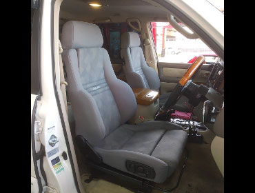 TOYOTA�@�����h�N���[�U�[100�@UZJ100W�i2007�N�j�@�Ɂ@RECARO�i���J���j�@�I���\�y�hAN220HV�@�O���C�@�~���E�@����