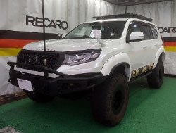 TOYOTA�@�����h�N���[�U�[�v���h150�@GDJ150W�i2019�N�j�@�Ɂ@RECARO�i���J���j�@RS-G�@GK�@BK/BK�@�V�[�g�q�[�^�[�t���@����