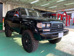 TOYOTA�@�����h�N���[�U�[80�@FJZ80�i1997�N�j�@�Ɂ@RECARO�i���J���j�@SR-7�@GU100H�@RED�@�V�[�g�q�[�^�[�t���@����