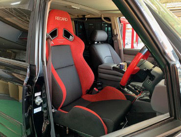 TOYOTA�@�����h�N���[�U�[80�@FJZ80�i1997�N�j�@�Ɂ@RECARO�i���J���j�@SR-7�@GU100H�@RED�@�V�[�g�q�[�^�[�t���@����