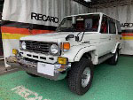TOYOTA�@�����h�N���[�U�[�@HZJ77HV�i1994�N�j�@�Ɂ@RECARO�i���J���j�@SR-7�@GU100H�@RED�@�V�[�g�q�[�^�[�t���@���@SR-7F GU100H�@RED�@�V�[�g�q�[�^�[�t���@����