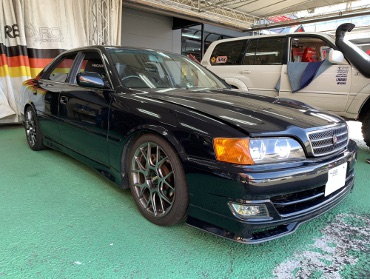 TOYOTA�@�`�F�C�T�[�@JZX100�i1999�N�j�@�Ɂ@RECARO�i���J���j�@SR-7�@GK100�@BK/�u���[�@�~���E�@����