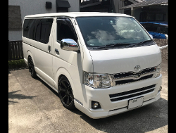 TOYOTA�@�n�C�G�[�X�@3�^�@�K�\�����ԁ@TRH200V�@�Ɂ@RECARO�i���J���j�@SR-7F�@KLK100�@BK�@�A�[�����X�g�t���@����