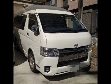 TOYOTA�@�n�C�G�[�X�@4�^�@�i���[�n�C���[�t�@�L�����s���O�J�[�����ԁ@KDH201K�i2016�N�j�@�Ɂ@RECARO�i���J���j�@LX-�@IN110�@BK�@����