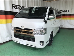 TOYOTA�@�n�C�G�[�X�@5�^�@�W���@�f�B�[�[���ԁ@�i2019�N�j�@�Ɂ@RECARO�i���J���j�@SR-7F�@GK100�@BK/�u���[�@�A�[�����X�g�t���@����
