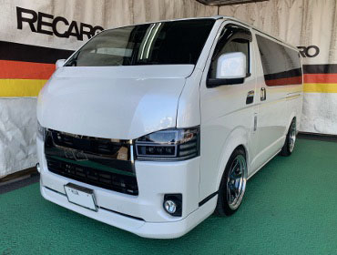 TOYOTA�@�n�C�G�[�X�@200�n�@6�^�i���[�f�B�[�[���@�Ɂ@RECARO�i���J���j�@SR-7F�@GK100�@BK/BK�@����