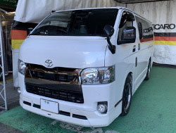 TOYOTA�@�n�C�G�[�X�@6�^�@�i���[�@�f�B�[�[���@�Ɂ@RECARO�i���J���j�@SR-7F�@GU100H�@�u���E���@�V�[�g�q�[�^�[�t���@����