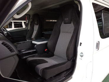 TOYOTA�@�n�C�G�[�X���C�h6�^�i2023�N�j�@�Ɂ@RECARO�i���J���j�@LX-F�@WU110�@BK�@�~���E�@����