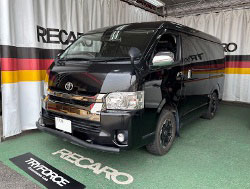 TOYOTA�@�n�C�G�[�X�o�����C�h�S�^�@TRH216K�@�Ɂ@RECARO�i���J���j�@SR-C�@BK100H�@A/R�@BK/BK�@�V�[�g�q�[�^�[�t���@�~���E�@����