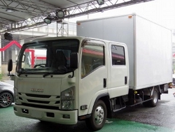 ISUZU�@�G���t�@NPR85AN�i2015�N�j�@�Ɂ@RECARO�i���J���j�@LX-F�@IN110�@�O���C�@�A�[�����X�g�t���@����